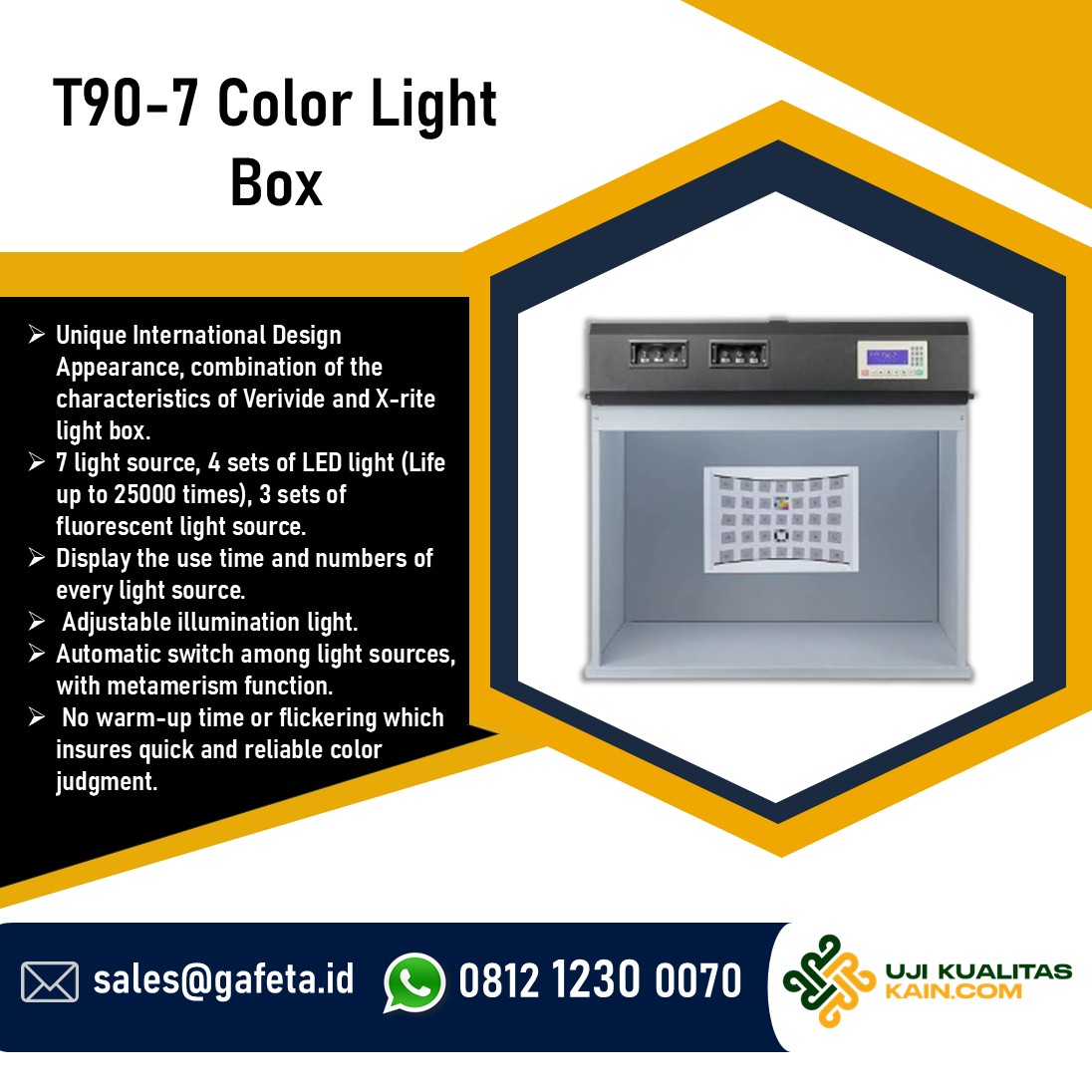 Jual Color Matching Light Box T90-7 TILO 7 Light Source